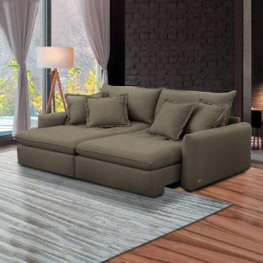 Imagem de Sofá Bipartido 270cm Retrátil Reclinável Almofadas Caixa Zero Sydney V