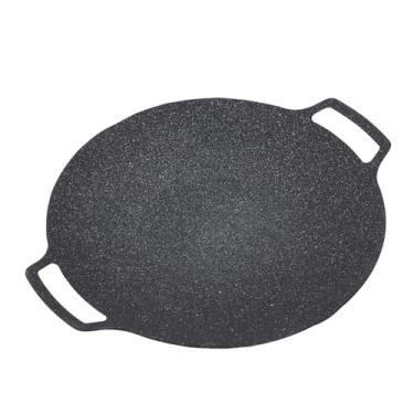 Imagem de Placa de Chapa, Frigideira Em Alumínio Redonda de Liga de Alumínio, Pan de Churrasqueira de Alça Dupla de Aquecimento Rápido, para Fogão de Indução, Faixa de Gás (30cm)