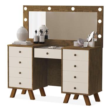 Imagem de Penteadeira Camarim Mila Malbec Off White Luapa