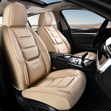 Imagem de Coverado Capas de assento de carro, capas frontais para carros, capa de assento de carro, capa de assento automotiva, impermeável, almofada de assento de carro de couro, capas internas universais