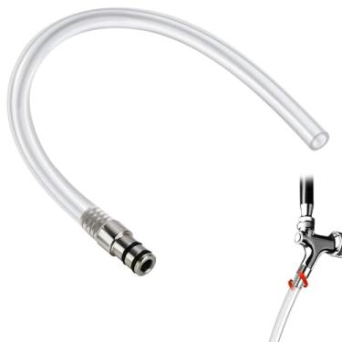 Imagem de MRbrew Growler Filler, enchimento de jarra de cerveja de aço inoxidável cortado no comprimento de 30,4 cm, diâmetro externo de 1,2 cm e diâmetro interno de 1,5 cm, enchimento de garrafa Kegerator com 2 anéis de vedação para torneiras de cerveja padrão de barril