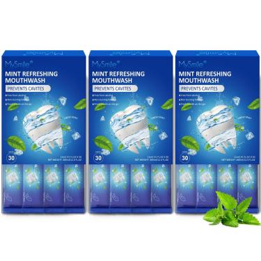 Imagem de Enxaguante bucal MySmile Hortelã fresca sem álcool 12 mL x 90 (1,2 l)