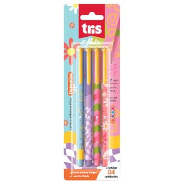 Imagem de Caneta Esferografica Tris Holic Dopamina 0.7mm Cartela 4 Unidades