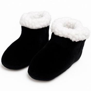 Imagem de Pantufas Bebês Sapatinho Inverno Com tiras autocolantes De 0 a 12 Mese