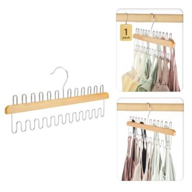 Imagem de HOUSE DAY Pacote com 1 cabide regata, organizador de sutiã para armário, suporte esportivo com capacidade máxima de armazenamento de 24 unidades, cabide de madeira que economiza espaço, organizadores