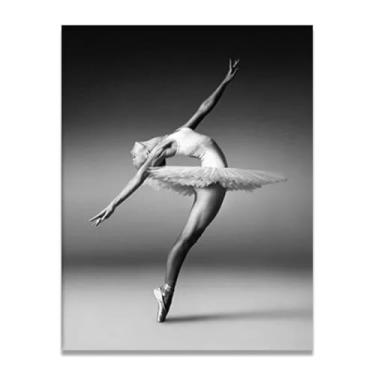 Imagem de Linda decoração de quarto de meninas dançarinas de balé imagens de parede para quarto preto e branco com decorações de casa arte para paredes de casa arte de parede para quarto arte em tela 65 x 50 cm