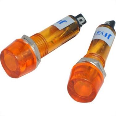 Imagem de Sinaleiro Jng Sem Rabicho Pl101 220V Amarelo 52184 - Kit C/10, 220V