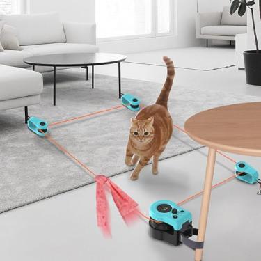 Imagem de Bola de Brinquedos de Gatos Interativos, Controle Remoto Em Movimento Automático de Brinquedos de Gatos Com Som para Animais de Estimação Internos Encorajando a Reprodução