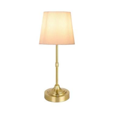 Imagem de Lâmpada De Mesa De Metal LED Sem Fio Com Luz Quente 2200K Portátil USB