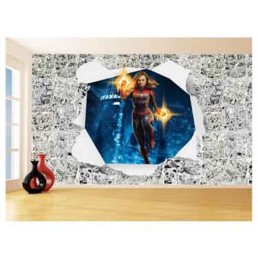 Imagem de Papel De Parede 3D Heróis Página Quadrinhos Hq 3,5M Nhma191 - Você Dec