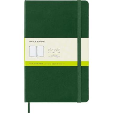 Imagem de Moleskine Caderno clássico, capa dura, grande (12,7 cm x 21 cm), liso/branco, verde mira, 240 páginas