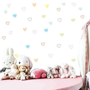 Imagem de Adesivo De Parede Corações Estilizados Aleatórios - RA PERSONALIZE