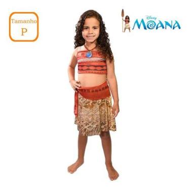 Imagem de Fantasia Infantil Menina Filme Moana Saia E Top Tam P - Novabrink Indu