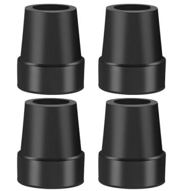 Imagem de Pontas de bengala de 2,5 cm, acessórios para caminhantes de borracha de substituição, pontas de bengala e muletas, pacote com 4