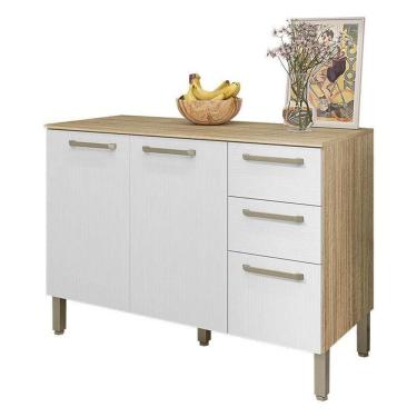 Imagem de Balcão De Pia Mad Versalhes 120 Cm Com Tampo Freijó Supremo - Kits Paraná