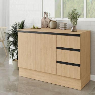 Imagem de Balcão de Pia 120cm com Tampo Nara Cabecasa Madeiramadeira Avena