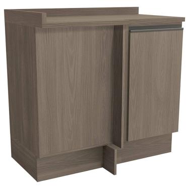 Imagem de Balcao Canto Reto Com Tampo 1P 98 cm Maxxi G748 Nogal Kappesberg