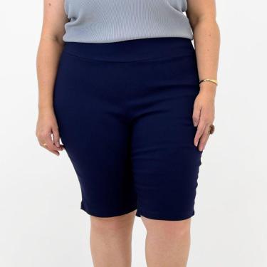 Imagem de Bermuda Realist Ciclista em Tecido Plus Size Feminina-Feminino
