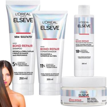 Imagem de Novo Kit Elseve Bond Repair Ácido Cítrico Reconstrói A Fibra - L'oreal