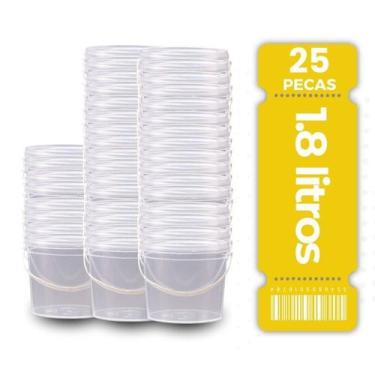 Imagem de Balde De Plástico 1.8L Com Fechamento Seguro 25 Pçs - Nastripack