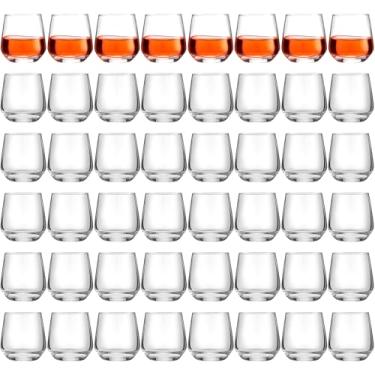 Imagem de Zopeal Pacote com 48 copos de shot de 92 g Copos de vidro para degustação de uísque de tequila pequenos licores e bebidas espirituosas para degustação de suco de cerveja expresso