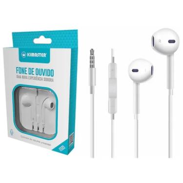 Imagem de Fone de Ouvido Kimaster K505 Intra-auricular, Microfone, Branco