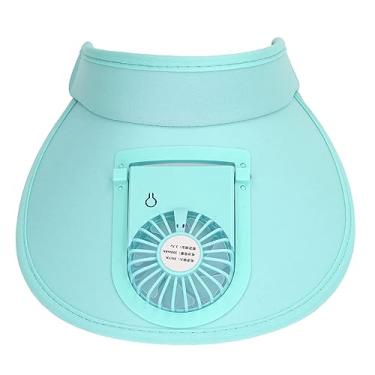 Imagem de Generic Chapéu de Viseira de Ventilador, Big Brim Brim Ajustável USB Visor Hat Hat Protetive Portable Para Viajar (4)