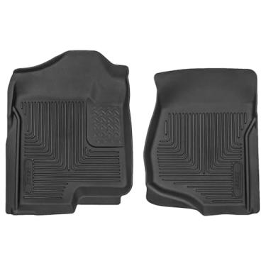 Imagem de Husky Liners 53101 serve para Chevrolet Silverado/GMC Sierra 1500, 2007-14 Chevrolet Silverado/GMC Sierra 2500/3500 X-act Tapetes frontais contornados, preto