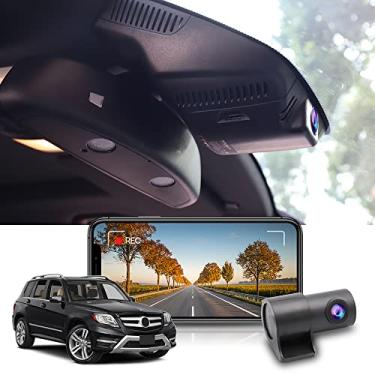 Imagem de Fitcamx Câmera de painel frontal 4K + traseira 1080P se adapta para Mercedes-Benz GLK 350 250 2010 2011 2012 2013 2014 2015 X204 (HD2-6007), visual OEM, Wi-Fi de vídeo duplo HD, sensor G de gravação