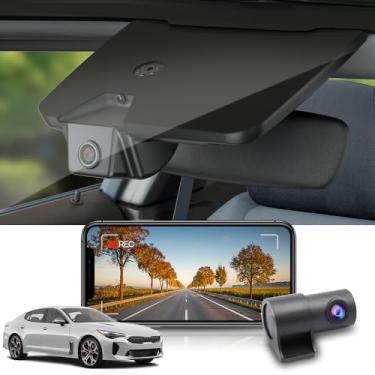 Imagem de Fitcamx Frontal 2K+Traseira 1080P Dash Cam Adequado para Kia Stinger 2018-2021 with Auto Dimming (Part No.J5010), OEM Estilo, Dual HD, Integrado WiFi&APP, Loop Gravação, G-Sensor, Fácil de Usar, 64GB