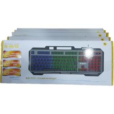 Imagem de Teclado Gamer RGB Led Jogos Multimidia Usb Com Fio