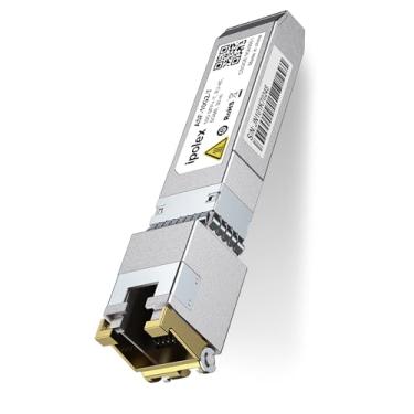 Imagem de ipolex Módulo SFP+ para RJ45 10Gb, suporta módulo 1G/2,5G/5G/10GBase-T RJ45 SFP+, compatível com Cisco SFP-10G-T, Ubiquiti UACC-CM-RJ45-MG, Mikrotik, Netgear, TP-Link, D-Link e mais, até 30 metros