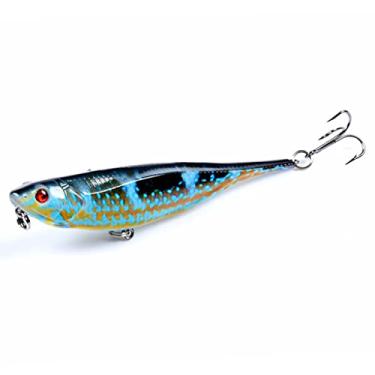 Imagem de ZZTWER Isca artificial, isca de pesca Crankbaits isca de pesca de robalo de superfície para andador de superfície wobblers artificiais