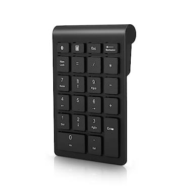 Imagem de Teclado Numérico, Mini Teclado Numérico de Contabilidade Financeira Portátil de 22 Teclas, 5.0 Teclado Numérico de 10 Teclas para Laptop/Desktop/PC/Notebook (Preto)