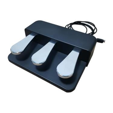 Imagem de Fenteer Unidade de 3 pedais Soft Sostenuto Sustain Pedal Substituição direta para teclados de pianos digitais