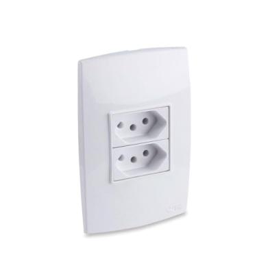 Imagem de Force Line - CJ Tomada dupla 2p+t 10A 250V,Branco