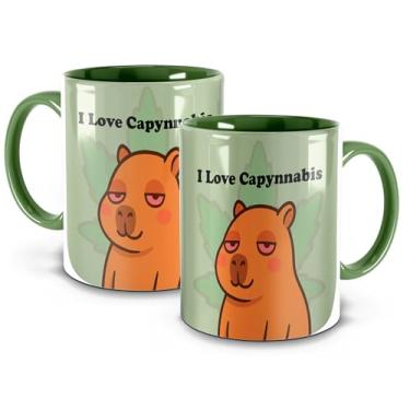 Imagem de Caneca “I Love Capynnabis” – Capivara Chapada Fofa (Verde)