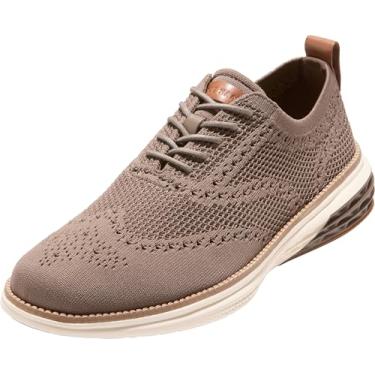 Imagem de Cole Haan Sapato Oxford masculino Grand Hurrion Stitchlite Wingtip, Morel/Golden Honey/Irish Coffee/Ivory, 43