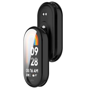 Imagem de MOTONG Capa compatível com Xiaomi Band 10 Ceramic Special Edition - Capa protetora de TPU de cobertura total compatível com Xiaomi MI Band 10/9 Ceramic Special Edition (preto)