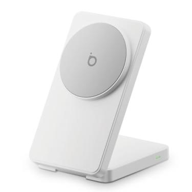 Imagem de Basike Carregador Sem Fio, Carregador por Indução 15W Compatível para iPhone 16/15/14/13/12 Series e AirPods | Carregamento Rápido com Magnétic | Compatível com Qi (Branco)