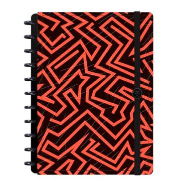 Imagem de Caderno De Disco Inteligente Iscool Urban Flow Traço Urbano Fluor Laranja G