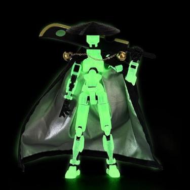 Imagem de SGYYSG Assembly Completed T13 Action Figures,T 13 Action Figure, Robo 13 3D Printed Action Figure - The Ultimate Hero for Action-Packed Playtime,5.2 Inch (Green (Glows in The Dark))