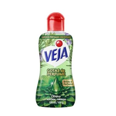 Imagem de Veja Gotas de Perfume Citrino Alecrim Limpador Perfumado Concentrado 100 ml