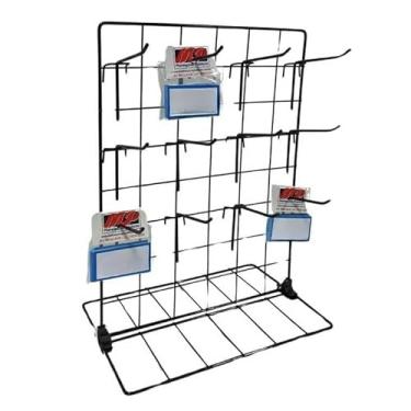 Imagem de Expositor Aramado Mini, acompanha 12 ganchos (30 X 40 PRETO 12 GANCHOS)