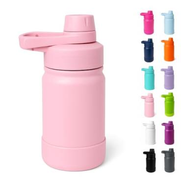 Imagem de Garrafa Térmica Infantil 350ml com Bico Antivazamento e Alça de Transporte (Rosa bebê)