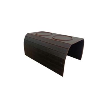 Imagem de Esteira Suporte Porta Copos Braço Sofa Bandeja Kit C/2 Unid(1 Esteira Simples Preto)