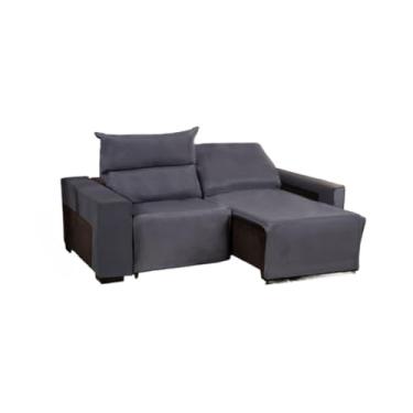 Imagem de Kit Capa para Sofá Retrátil 2 Lugares - Tecido Soft e Confortável, Capa Protetora Ajustável, para Sofá de Espuma(Cinza,0,90 cm)