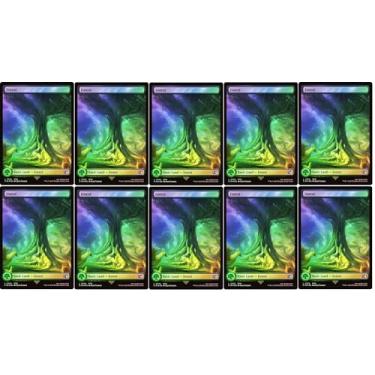 Imagem de 10x Magic The Gathering Final Fantasy Surge FOIL Full Art Lands - MTG - (Forest #576 (Surge Foil))