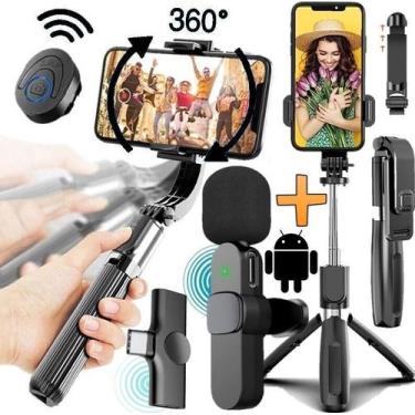 Imagem de Estabilizador Mão Gimbal Tripé Foto Selfie Câmera Celular + - Leffa Sh