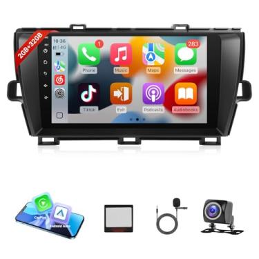 Imagem de Leadfan Rádio de atualização para Toyota Prius 2010 2011 2012 2013 2014 2015, sem fio, Carplay, Android, carro, estéreo, para Prius, compatível com câmera de backup JBL WiFi GPS Navegação Bluetooth FM